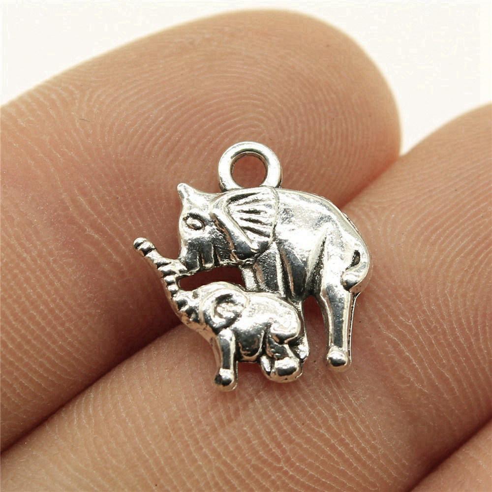 Charms Small Elephant Pendants Kids' Jewelry Materials QC115