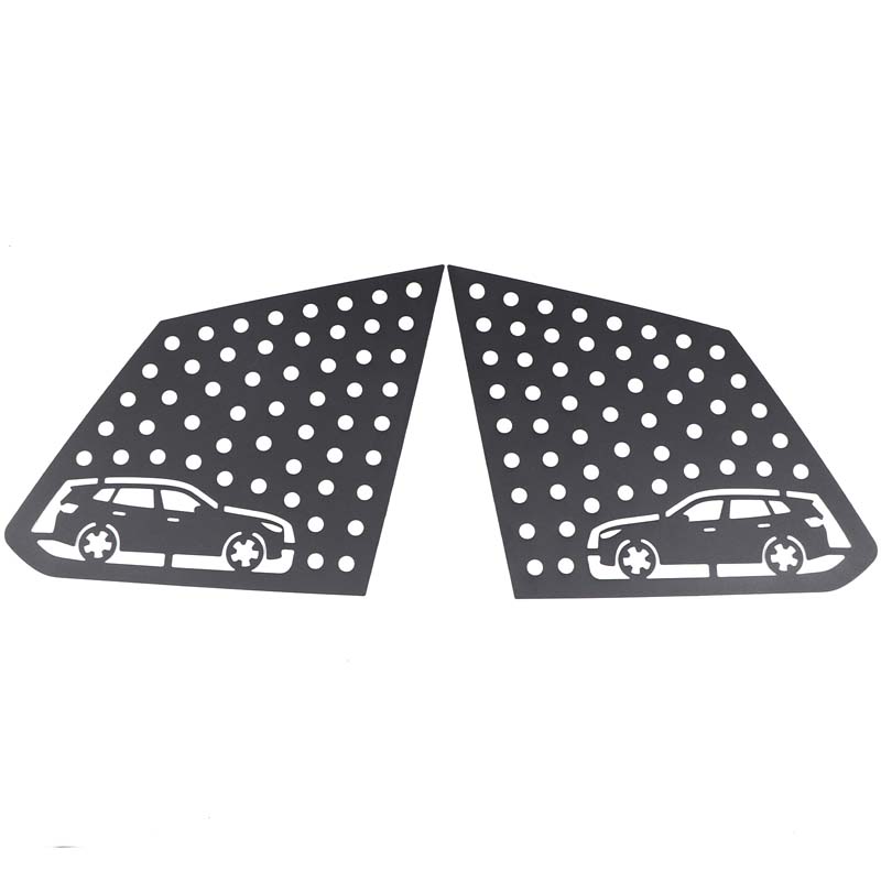 

For BMW X3 G45 2026+ Aluminum Alloy Black Car Rear Triangular Glass Window Honeycomb Decorative Panel Sticker Accessories чёрный
