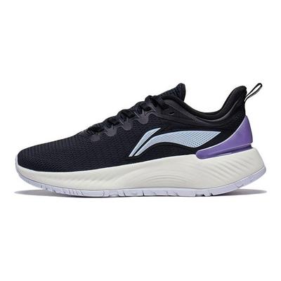 Li Ning Yue Ying Element Rutschfest Abriebfest Low-Top Laufschuhe Damen Sneaker Schwarz ARHT006-10