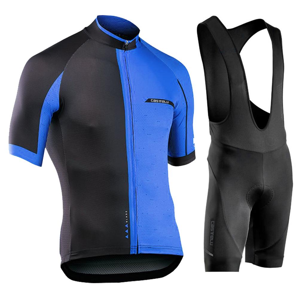 Summer Breathable Cycling Suit Set Bicycle Short-Sleeved Shorts Suits for Men Quick-Drying Road Biking MTB Cycling Clothing with Pockets