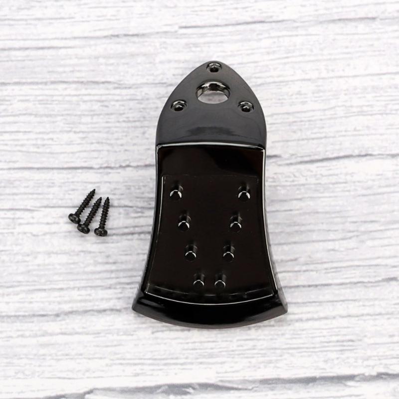 8 String Mandolin Tailpiece with Mounting Hardware Metal Triangular Mandolin Tailpiece Instrument Replacement Part