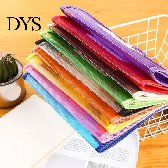 Office File Organizer Transparent Folder, with Snap Closure, Waterproof A4 A5 Document Bag, Closure Case Large Capacity Colorful PP Envelope