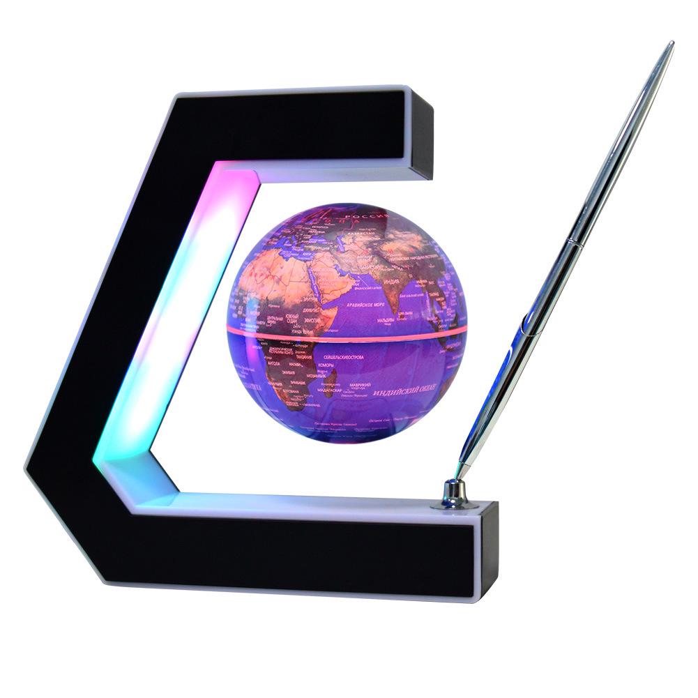 Luminous 3-Inch Magnetic Levitation Globe Ornament - Creative Tech Gift for Home or Office