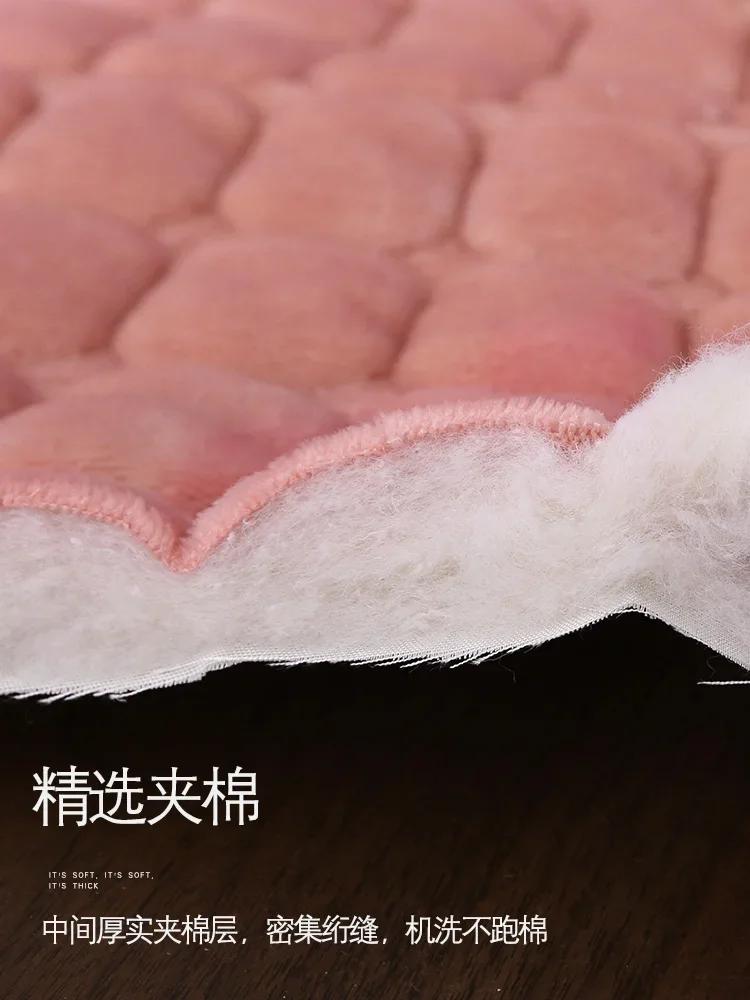 Winter Soft Plush Lounge Chair Cushion Anti Slip Thickened Folding Lazy Chair Mat Home Garden Office Nap Rocking Chairs Pad