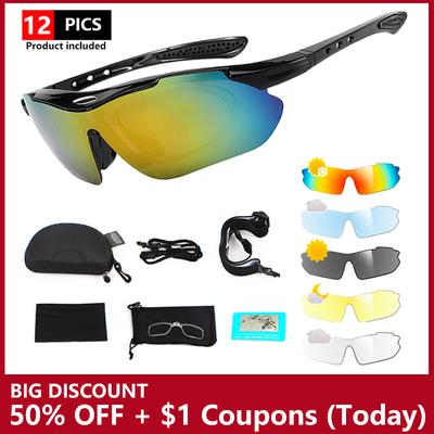 Polarized Sports Cycling Glasses Women’s & Men's Sunglasses Road UV400 Cycling Eyewear Mountain Bike Bicycle Mtb Road Goggle