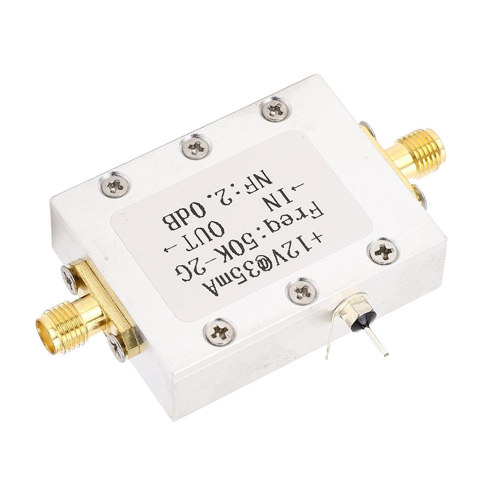 Broadband Amplifier 50K‑2GHZ LNA Amplifier Low Noise 31dB High Gain DC 9‑15V Accessory