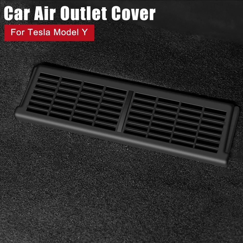 2pcs Car Air Outlet Cover Under Seat Vent Protection Cover Decoration Modified Dustproof Protect Covers For Tesla Model Y