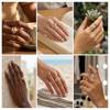 Exquisite Micro Pave AAA Cubic Zirconia Winding Rings for Women Multi Layer Sparkling Opening Finger Ring Party Daily Jewelry