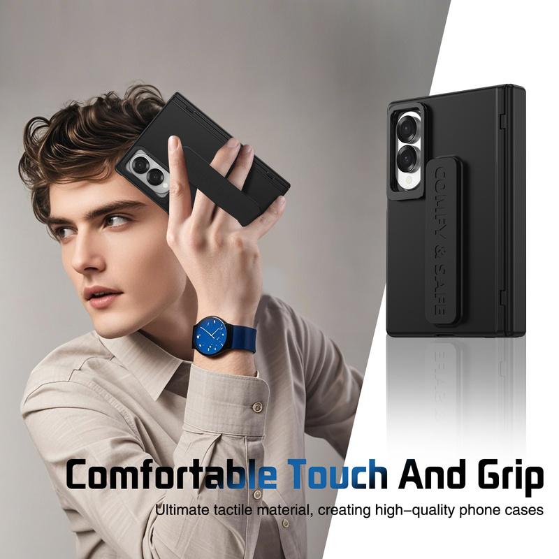 Für Samsung Galaxy Z Fold 8 Wide 5G Armband Scharnier Linsenhalter Handyhülle Äußerer Bildschirm Glasschutz Stoßfeste Abdeckung