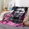 Lionel Messi Inter Miami Flannel Blanket Pink Football Star Print Soft Throw Blanket Soccer Fan Sofa Bed Home Decor Gift
