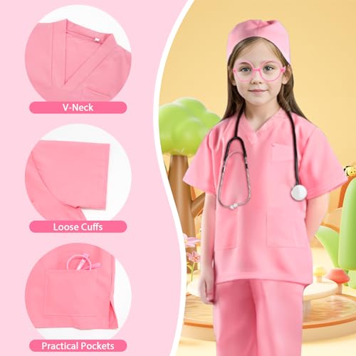Boys Girls Simulation Doctor Nurse Work Uniform Cross with Toys Sets Kids Clothes Toddler Christmas Xmas Role Play Costum Party