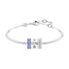 Connexus Armband mit Drei-Ring-Muster Rhodiumbeschichtet Imitationskristall Damenarmband Silber 5690039