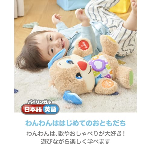 Mattel (MATTEL) Fisher Price (Fisher price) Cântați și vorbiți! Bilingv/Câine [Jucărie pentru bebeluși] [Educativ/Engleză/Limbă străină] [Jucărie de pluș] [6-36 Mont