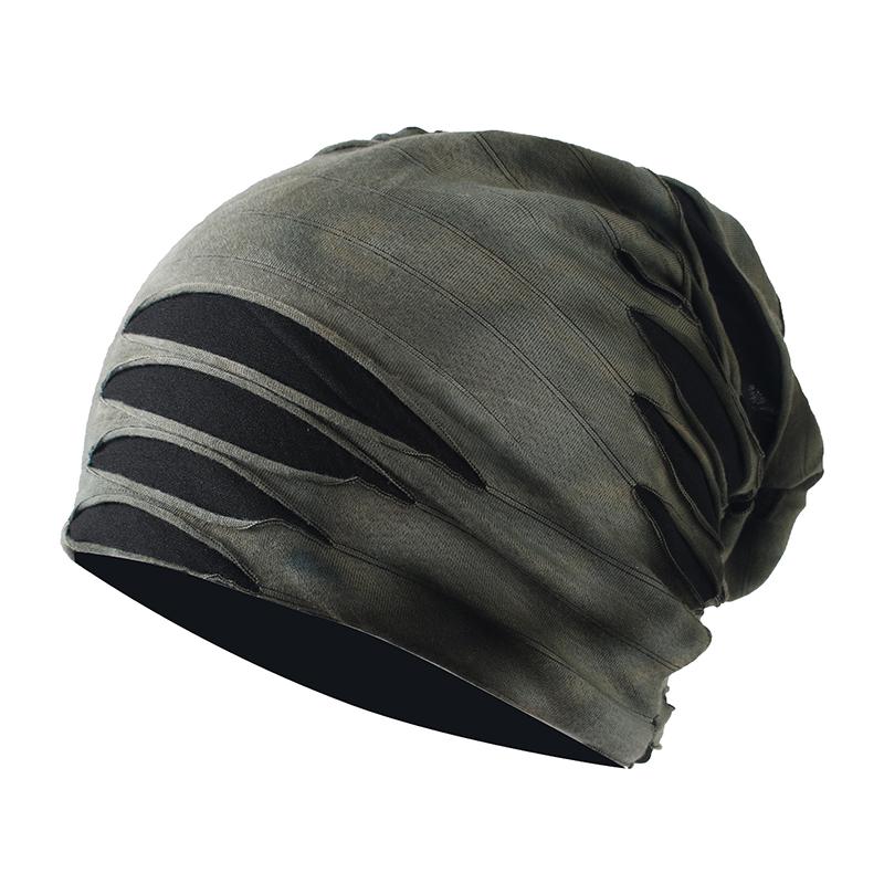 Retro kaklasaites krāsa hip-hop caurumu stils pavasara pupiņas adīt cepures unisex skullies gradienta krāsas Harajuku galvas lakats slēpošanas vāciņš