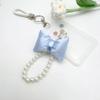 Cute Bowknot Keychain Pendant Fashionable Beaded Phone Charm for Case Decoration