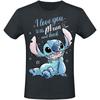 Lilo & Stitch Unisex Adult I Love You To The Moon And Back Stitch T-Shirt