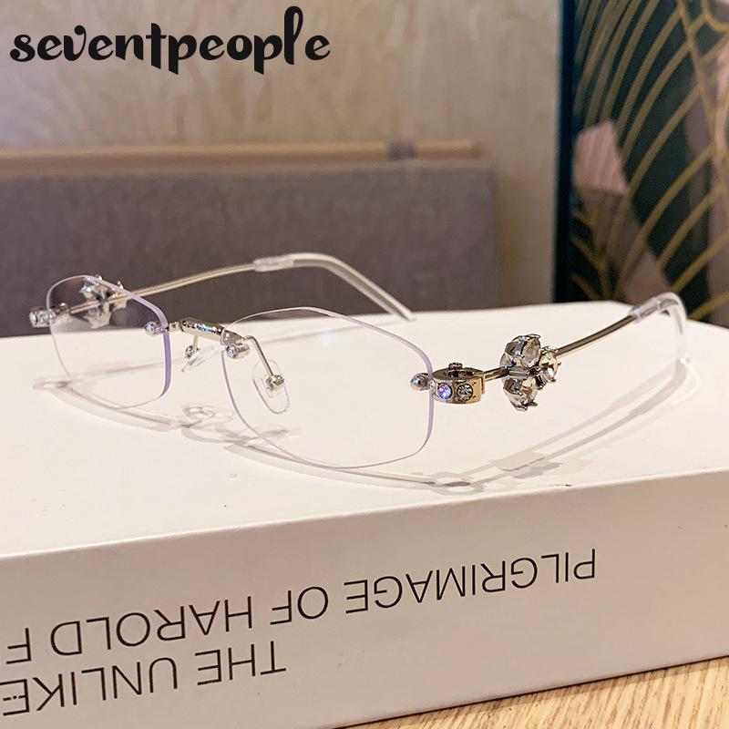 Small Frame Rhinestone Polygon Sunglasses Women  Luxury Brand Fashion Y2K Punk Metal Sun Glasses Retro Prescription Eyewear