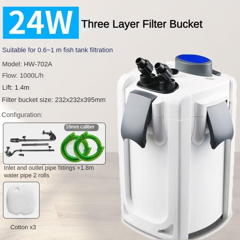 

Аквариумный кислородный фильтр Аквариумный аквариум Очистка воды Фильтрационное оборудование Бытовой аквариум Фильтр-ведро HW-702A（5KG）