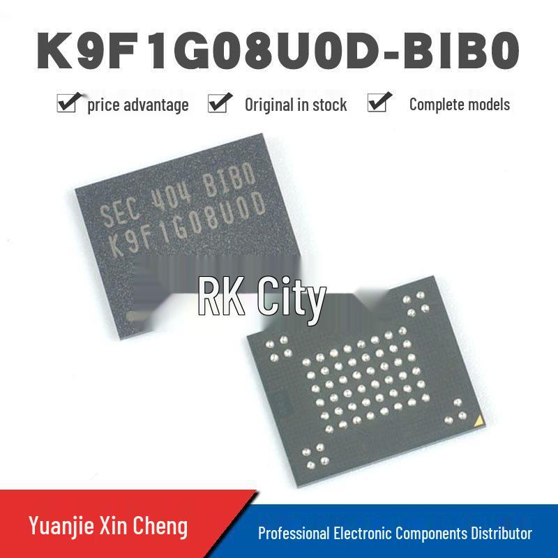 K9F1G08U0D-BIB0 BGA-63 Surface Mount Memory IC Chip with BOM Available, Original and Genuine Product