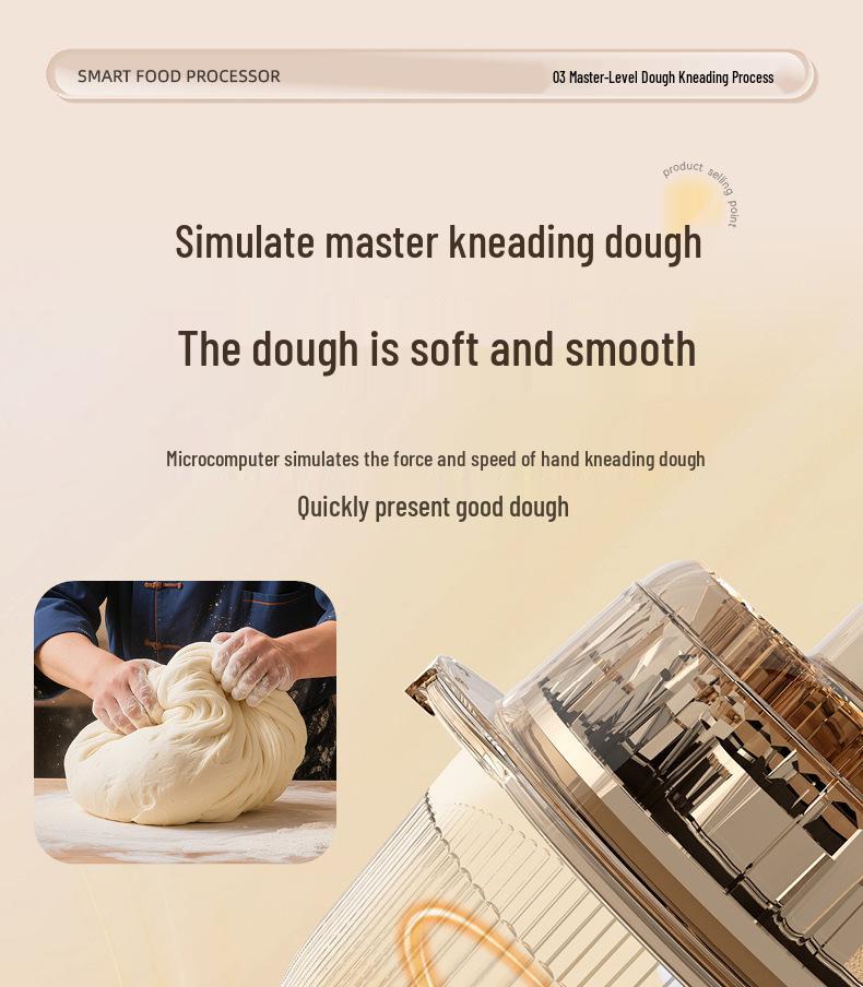 Multi-Functional Electric Meat Grinder & Dough Kneader: Household Processor for Meats, Dough, Baby Food & Vegetables