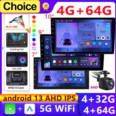 Android 13 4G 64G Multimedia Car Radio Carplay Auto Player GPS Navigation for Toyota Hyundai Nissan Kia LADA FIAT VW 9 10 Inch