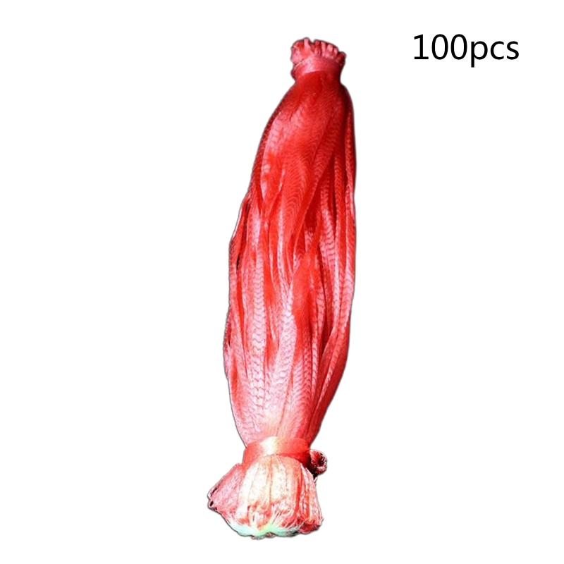 100pcs Watermelon Net Durable Heavy Duty Watermelon Hammock for Garden Yard Melon Cradle Hanging Bags with Drawstring