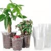 Reinforced Clear Nursery Pots with Drainage Hole, Transparent Variety Pack Plastic Plant Pot Seedling Planter Seed Flower