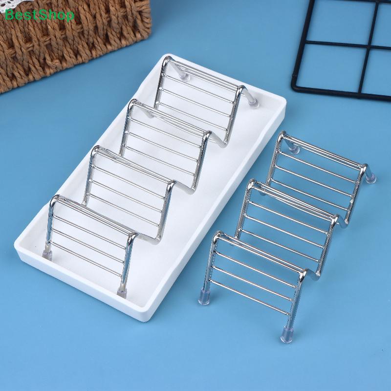 Stainless Steel Soap Dish Rack - Drainable Soap Holder for Bathroom & Kitchen, Anti-Slip Soap Stand Organizer