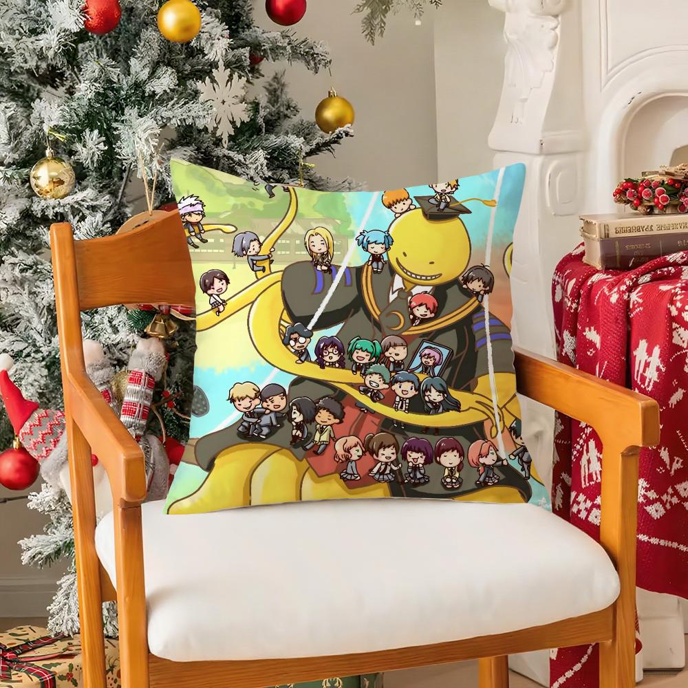 AAssassination Classroom Pillow Case Silky elegant Comfort Sofa Bed Invisible zipper 30cmx30cm