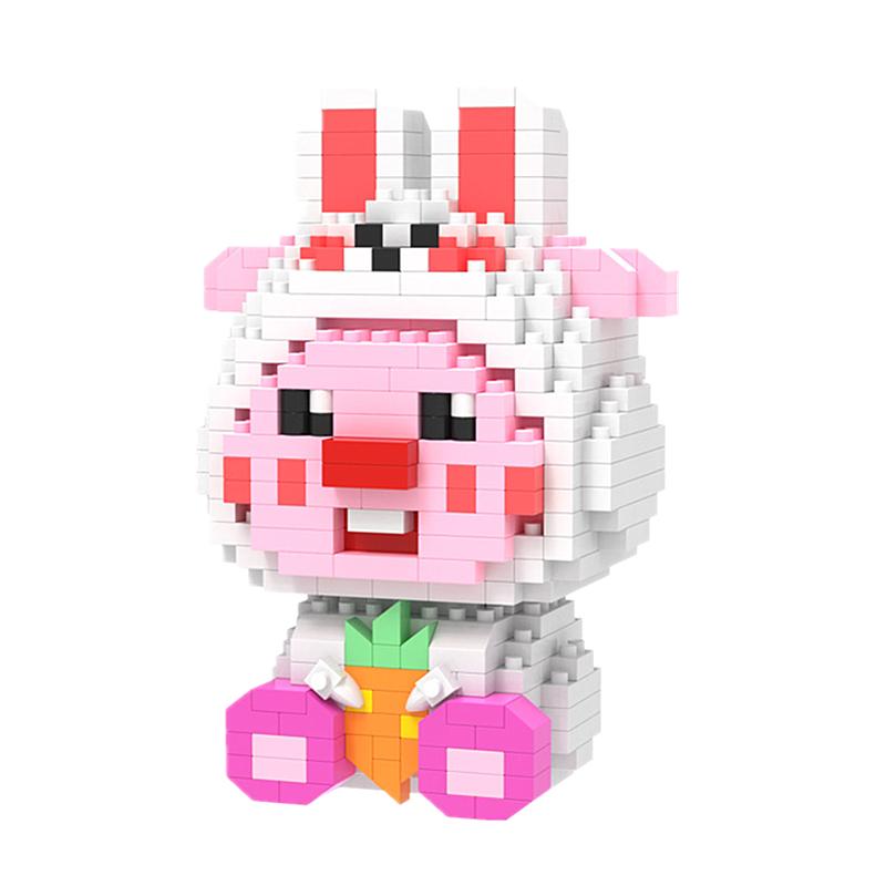 Non-Toxic Miniature Small Particle Assembled Building Blocks Educational Toy Little Beaver Cartoon Animation Children'S Ornament Gift