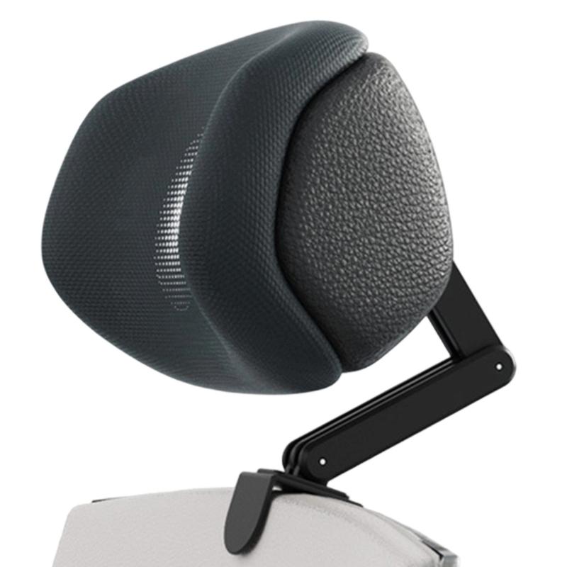 Ergonomic Neck Cushion For Office Chairs Removable Headrest Attachment With Memory Foam Cores Adjustable Height Angled