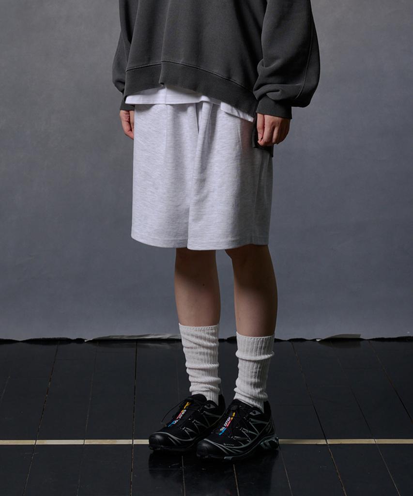 Peideomeonteu [2-Piece Bundle Discount] Solid One-Pleat Bermuda Sweat Shorts_4 Colors 3 Sizes