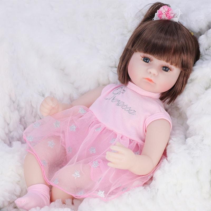Vivid 42cm Newborn Reborn Baby Doll With Realistic Features And Soft Silicone Body
