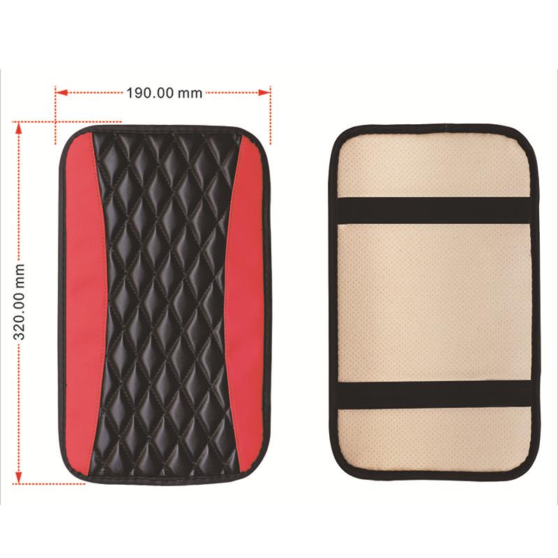 3D Embroidery PU Leather Car Armrest Mat Anti-slip Sweat-absorbing Armrest Pad Protection Cover Universal Car