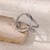 Stainless Steel Hollow Round Line Open Rings For Women Gold Color Wedding Ring Aesthetic Designer Jewelry Accessories Gift Bff