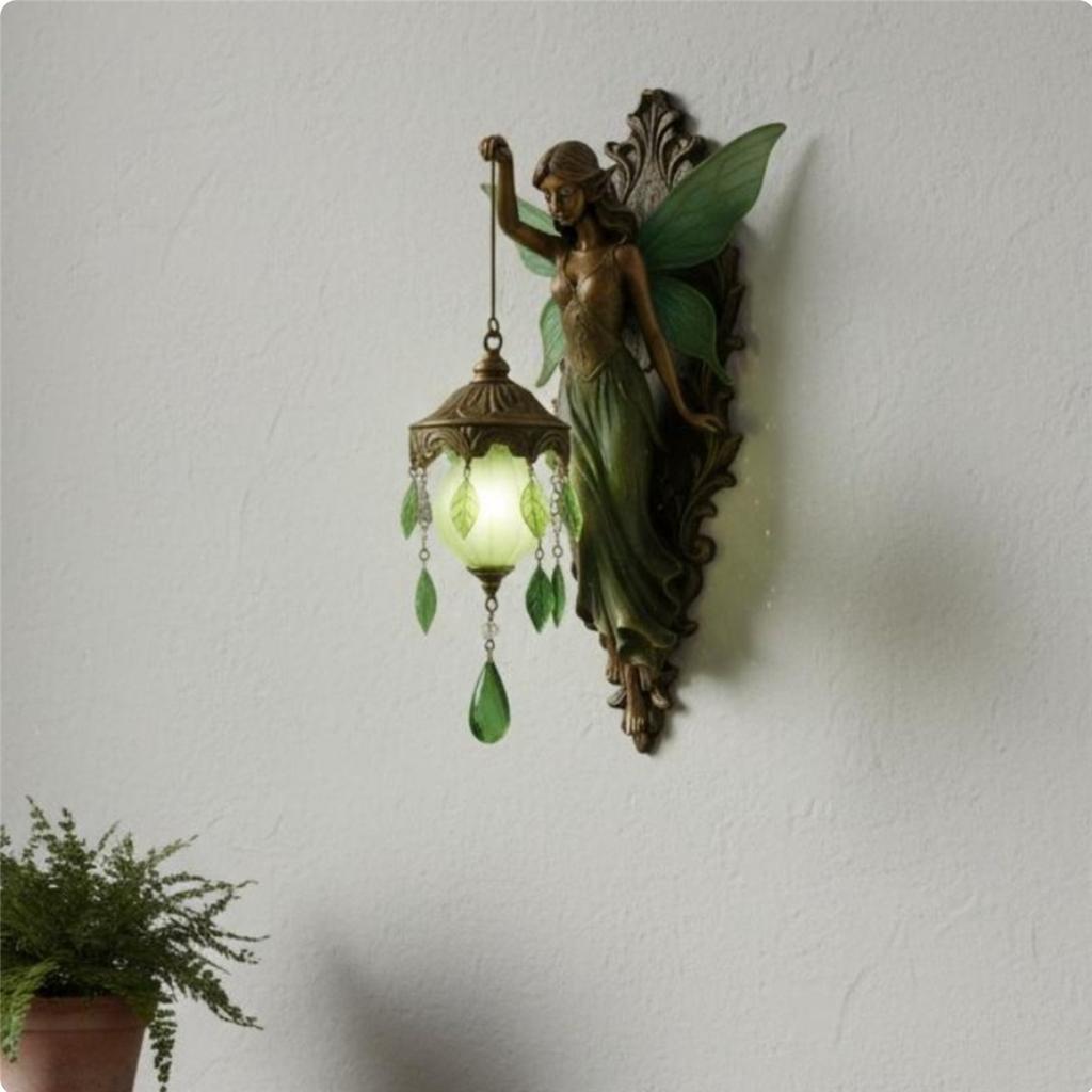 Mermaid Wall Lamp Resin Sculpture Mythical Figure Wall Lamp Mythical Creature Sconce Cordless Design for Themed Rooms, Hallway