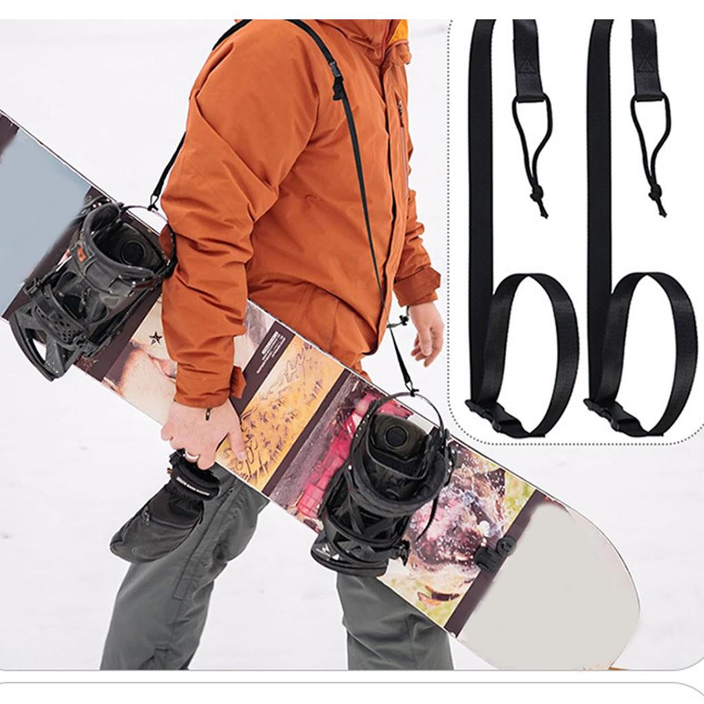 2Pcs Light Weight Ski Equipment Tie Strap Snowboard Leash with Buckle For Convenient Storage And Travel Easy to Use