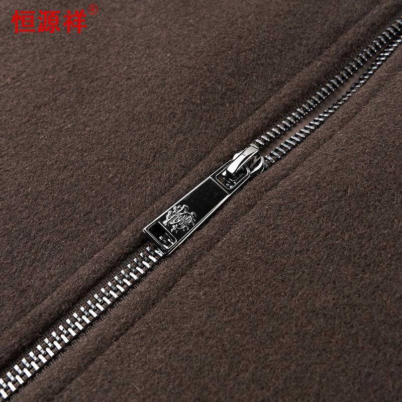 Hengyuanxiang Men's Detachable Liner Wool Blend Short Winter Jacket