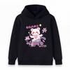 Kids Boys Girls Cute Cartoon White Bear Skateboard Print Pullover Hoodie, Soft Casual Long Sleeve Hooded Sweatshirt for Toddler Daily Wear Party Stree