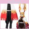 Elegant Demon Slayer Kimetsu No Yaiba Rengoku Kyoujurou Cosplay Costume Kimono Robe Suit With Unique Style Ideal For Unisex Wear