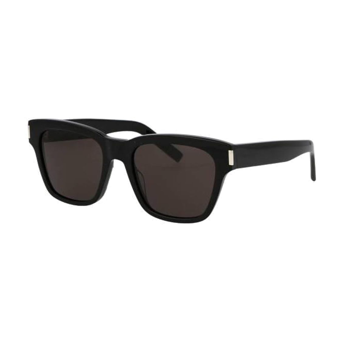 Saint Laurent Irregular Frame Sunglasses With Lettered Temples Unisex sunglasses Black SL560001 Black,54