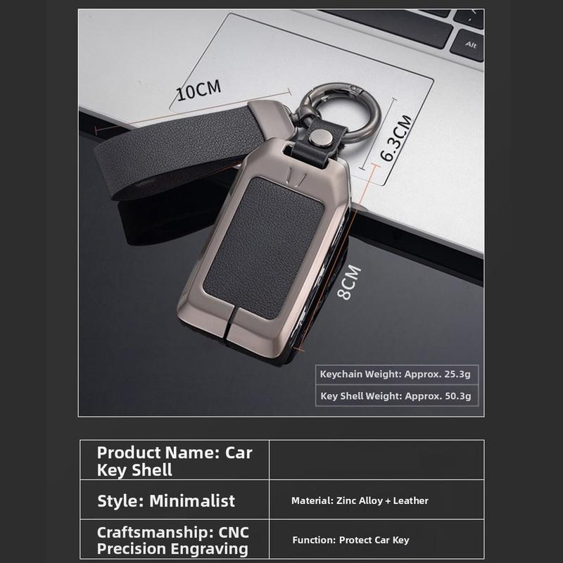 Metal Leather Car Key Holder Cover For Volvo For XC40 For Recharge For P8 XC60 XC40 For XC90 XC70 S60 S60L For S80 S90 C30