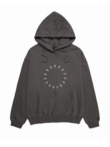 D So H Smile Embroidered Hoodie [Grey] Grey/Free