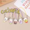 5/10Pcs Simulation Mini Bubble Tea Cup Crossbody Bag Cute Small Pendant Dolls Clothes Accessories Dollhouse Decoration Toys