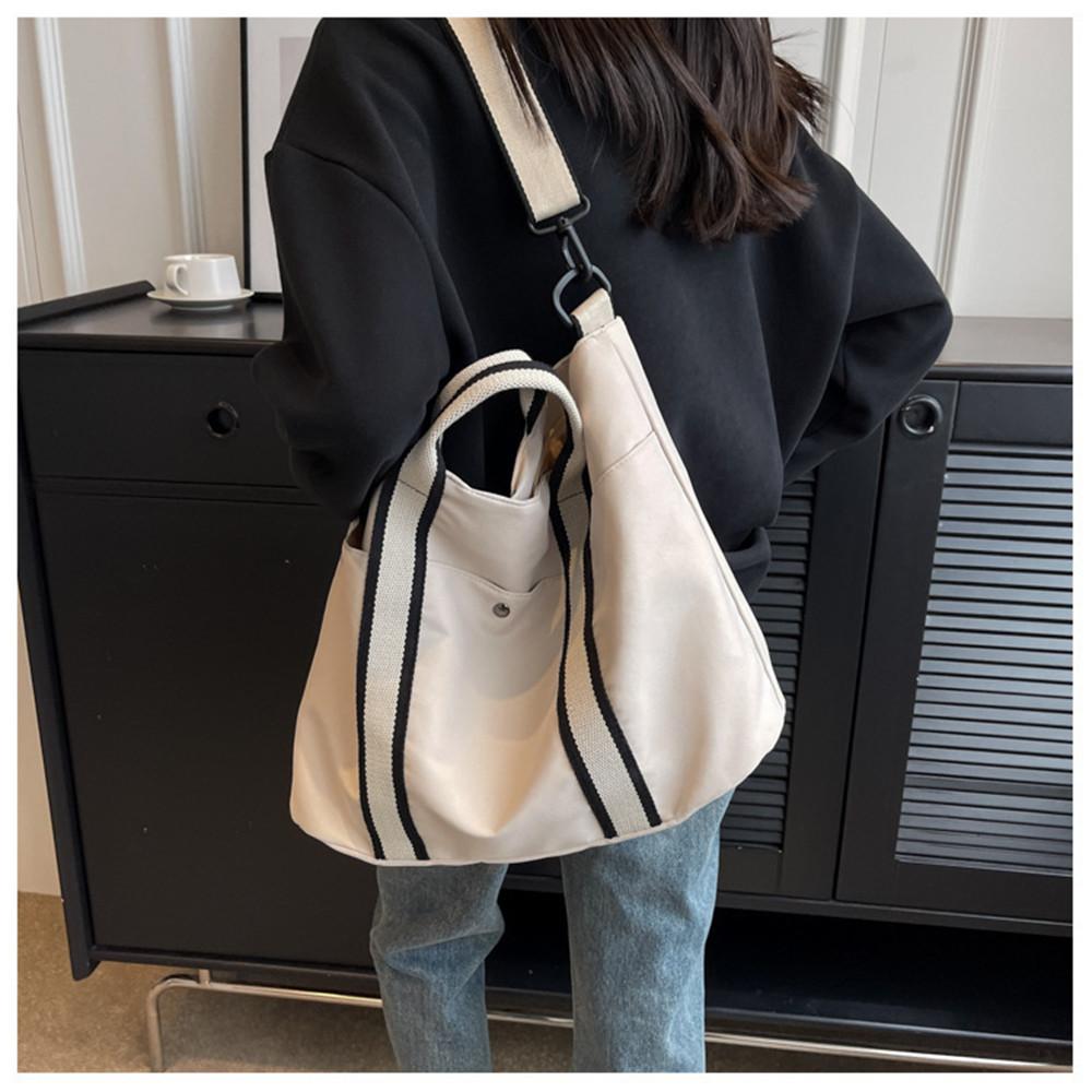 Women Canvas Zipper Shoulder Bag Large Capacity Handbag Casual Tote Female Eco Crossbody Bag Messenger Bags Student Book Bag