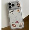 Transparent Drop-Proof Space Shell for Apple 17 Pro Max/Puppy Bread Design