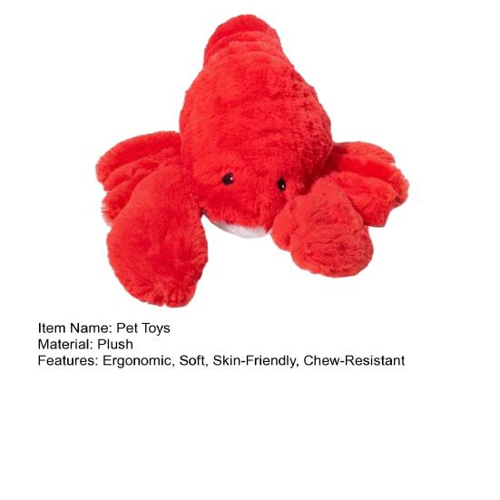 Brinquedo de Corda para Cachorro em Formato de Lagosta com Apito Brinquedo de Corda de Algodão Pelúcia para Mastigar Dentição Brincadeira Interativa Essencial para Cães Médios e Grandes
