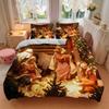 Juegos de Ropa de Cama con Escena de la Natividad Navideña de 3 Piezas Para Todos los Tamaños Nueva Colcha Cubrelecho Estampada en 3D Funda de Edredón Funda de Almohada Decoración de Dormitorio