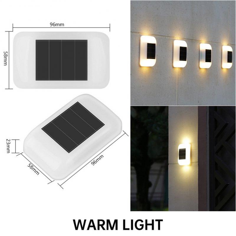 Solar Wall Light 2 LED Waterproof Outdoor Garden Decoration Solar Light Wall Stair Aisle Wall Light Yard Luminous Wall Lamp