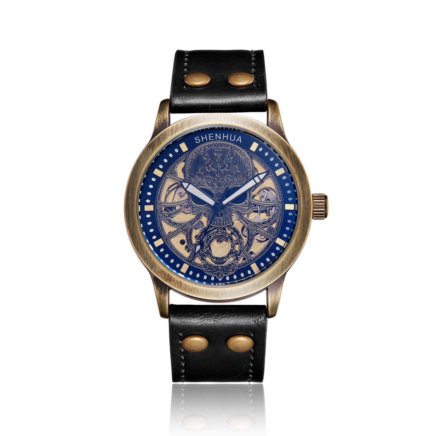 

Модные Ретро Мужские Часы Скелетон Турбийон Полностью Автоматический Механический Механизм Механические Часы reloj automático